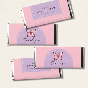 Pink Butterfly Hershey's Candy Bar Wrapper