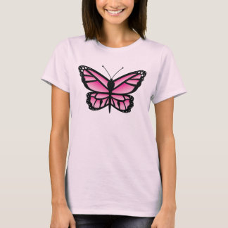Pink Butterfly Illustration T-Shirt