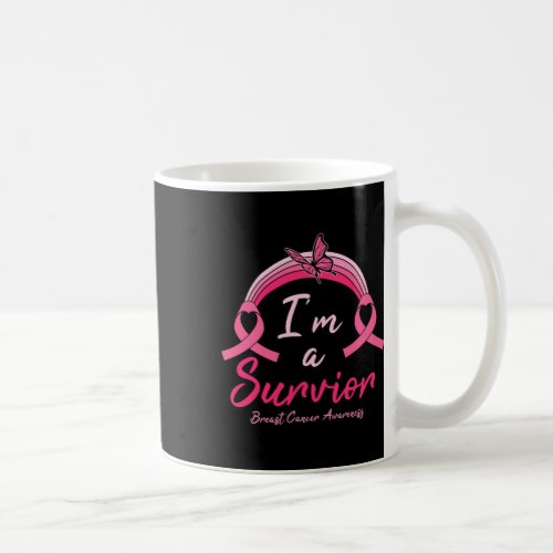 Pink Butterfly Im A Survivor Breast Cancer Awaren Coffee Mug