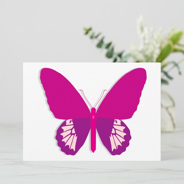 Pink Butterfly Insect Invitations (Creator Uploaded)