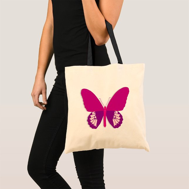 Pink Butterfly Insect Tote Bag (Creator Uploaded)