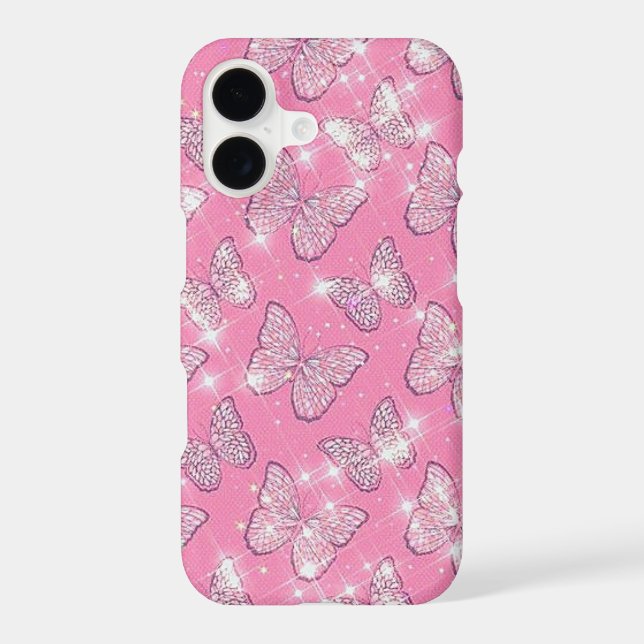 Pink Butterfly iPhone Case (Back)