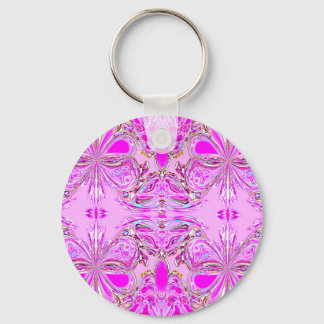 "Pink Butterfly Mandala" Keychain