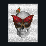 Pink Butterfly Mask Skull Postcard<br><div class="desc">Fashion & Figurative</div>