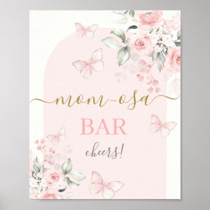 Pink Butterfly Mimosa Bar sign