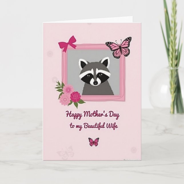 Pink Butterfly Mothers Card (Front)