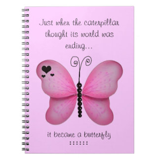 Pink Butterfly Notebook