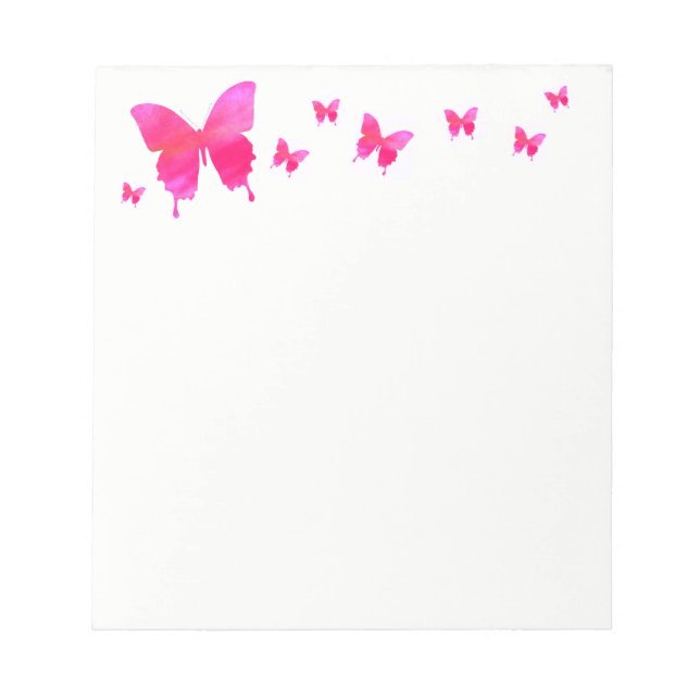 Pink Butterfly Notepad (Front)