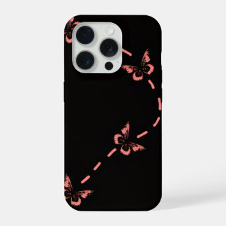 Pink butterfly phone case