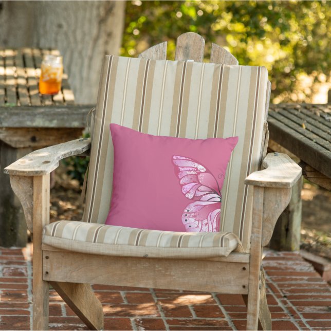 Pink Butterfly Pillow (Chair)