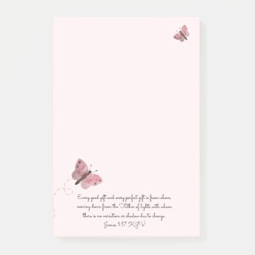 Pink Butterfly  Post_it Notes