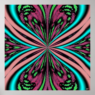 Pink Butterfly Poster