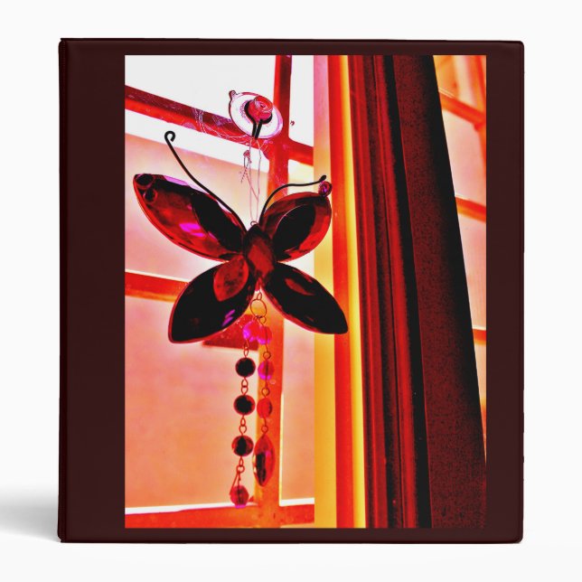 Pink Butterfly Prism Binder (Front)