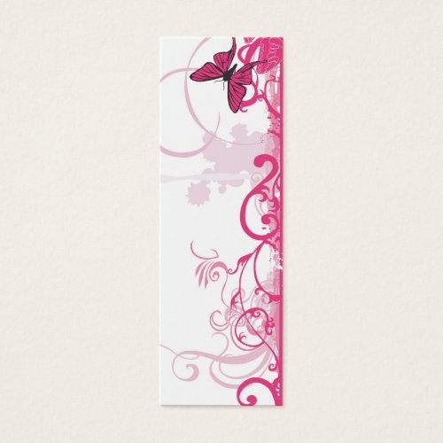 Pink butterfly Profile Card Business Card