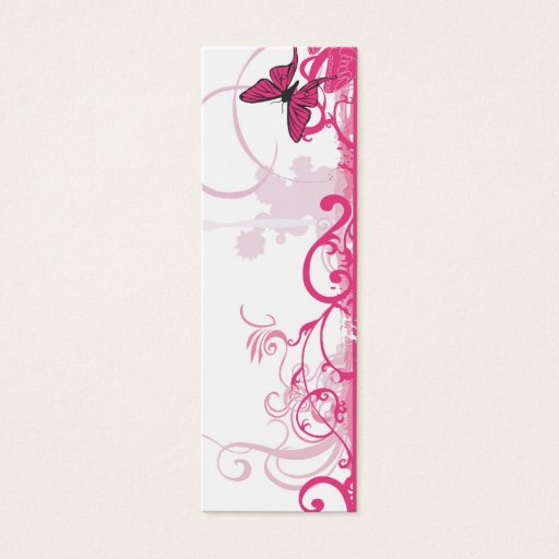 Customizable Pink butterfly Profile Card Business Card