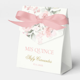 Pink Butterfly Quinceañera Favor Boxes