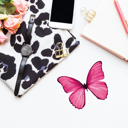 Pink Butterfly Sticker