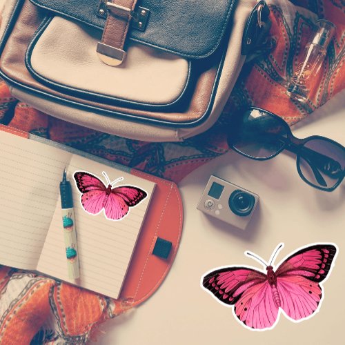 Pink Butterfly Sticker