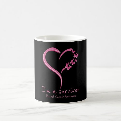 Pink Butterfly Survivor Breast Cancer Awareness Coffee Mug