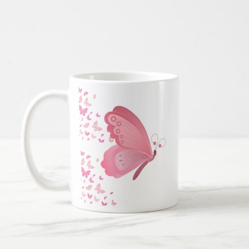 Pink Butterfly Twins  Coffee Mug