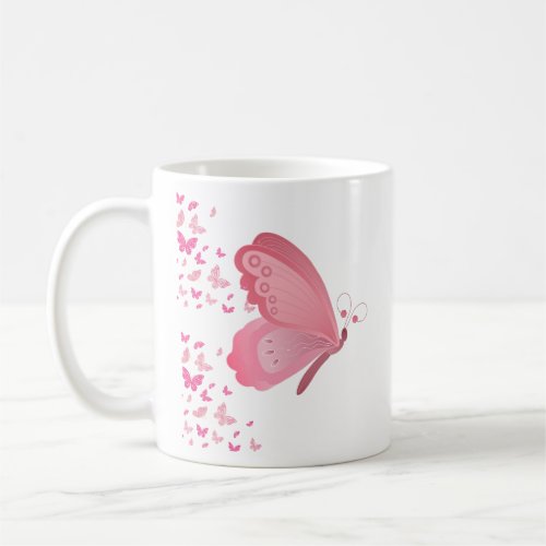 Pink Butterfly Twins  Coffee Mug