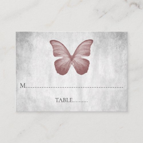 Pink Butterfly Wedding Place Cards