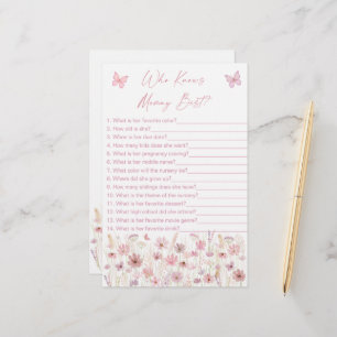 Pink Butterfly Wildflowers Who Knows Mommy Game