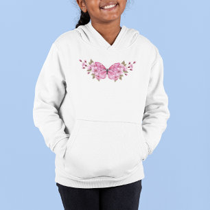Pink Butterfly with Sakura Hoodie