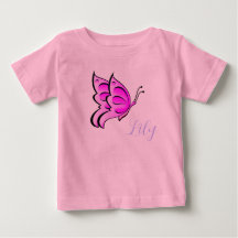 pink  butterfly - your baby name