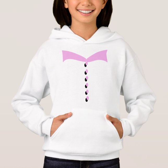Pink Buttons  Hoodie (Front)