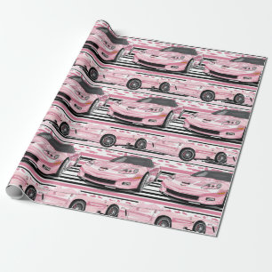 Pink c7 Corvette Wrapping Paper