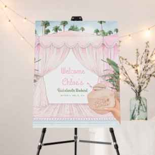 Pink Cabana Bachelorette Weekend  Foam Board