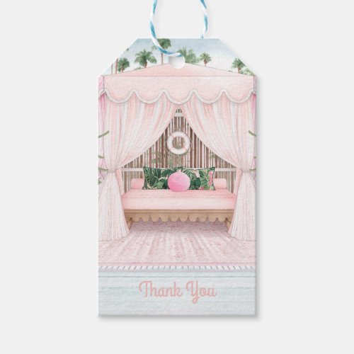 Pink Cabana Bachelorette Weekend  Thank You Gift  Gift Tags