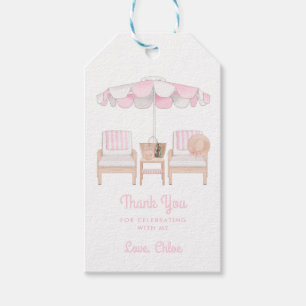 Pink Cabana Bachelorette Weekend   Thank You Gift  Tags