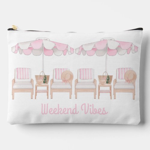 Pink Cabana Bachelorette Weekend  Weekend Vibes Accessory Pouch