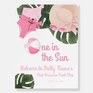 Pink Cabana Welcome Sign