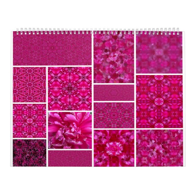 Pink Cabbage Rose  Calendar (Cover)