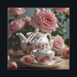 Pink Cabbage Rose Tea  Magnet<br><div class="desc">Add a personal touch to any space with our customizable Pink Cabbage Rose Tea  magnets — perfect for refrigerators,  lockers,  and unique gift ideas.</div>