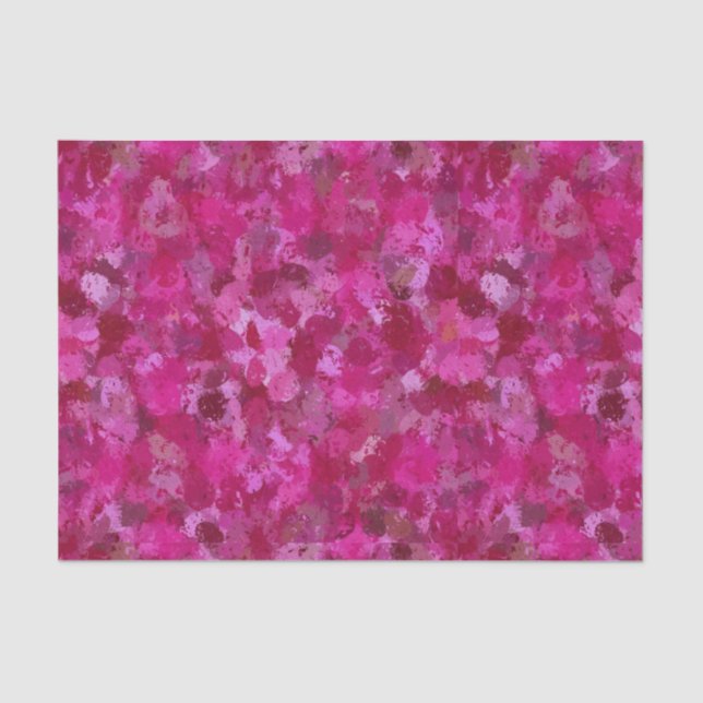 Pink Cabbage Rose Tissue Paper (Front)