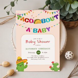 Pink Cactus Fiesta Taco Bout a Baby Shower Invitation