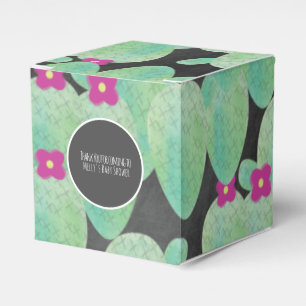 Pink Cactus Pattern Cartoon Thank You  Favor Box