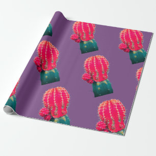 Pink Cactus  Wrapping Paper