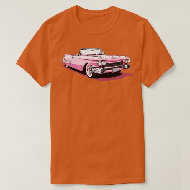 Pink Cadillac Eldorado Converatble T-Shirt (Design Front)