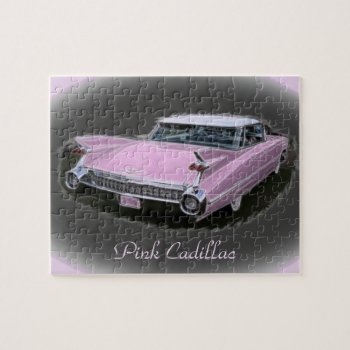 Pink Cadillac Flash Jigsaw Puzzle by Rosemariesw at Zazzle