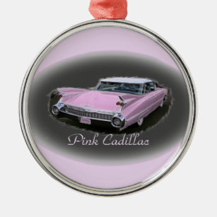 Pink Cadillac Flash Metal Ornament