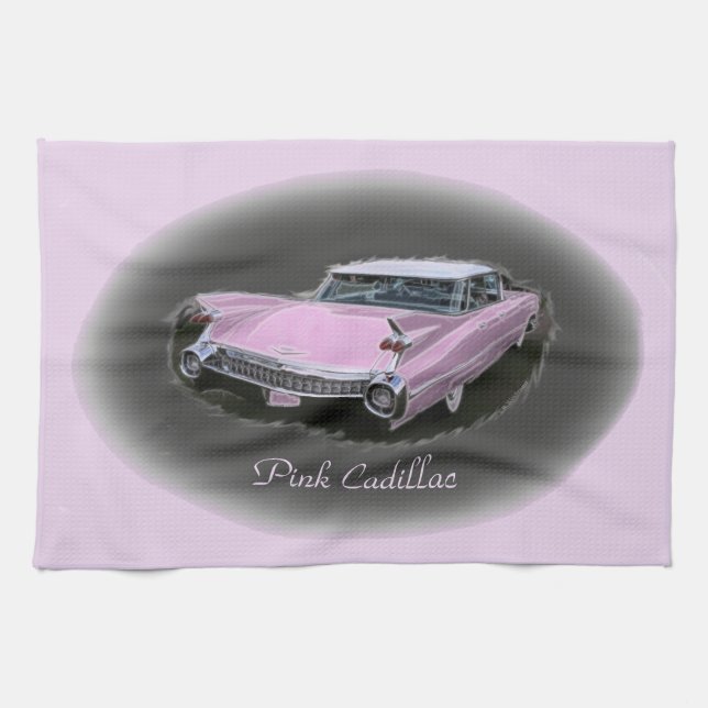 Pink Cadillac Flash Towel (Horizontal)