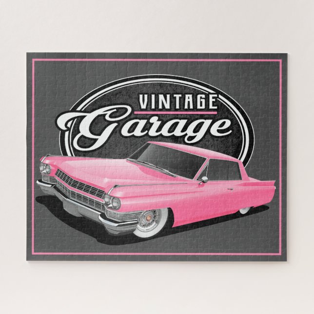 Pink Cadillac Jigsaw Puzzle (Horizontal)