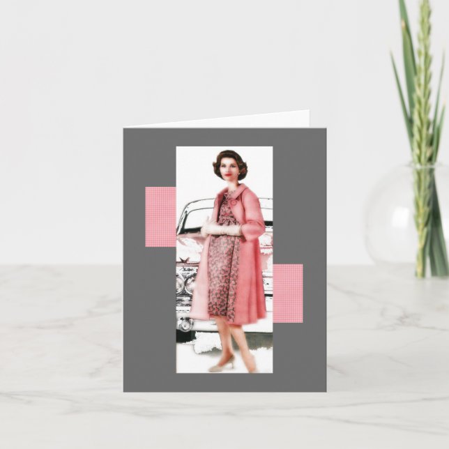 Pink Cadillac Lady Card (Front)