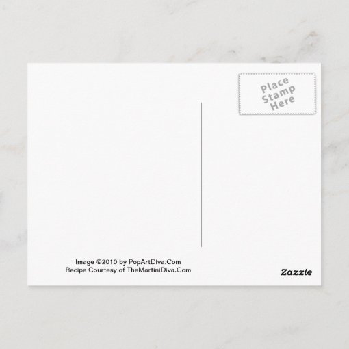 Pink Cadillac Martini Recipe Card Postcard Zazzle
