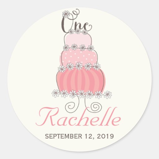 pink cake for baby girl